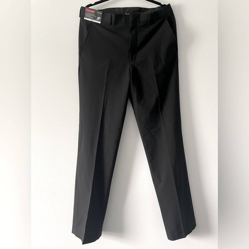 NEW WITH TAGS ~ JF J. Ferrar Men's Black Dress Slacks ~ 34x34 Slim